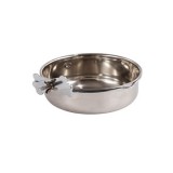 Stainless Steel Coop Cup Bird Parrot Rabbit Dog Cat Food Water Bowl Feeder 13x6cm
